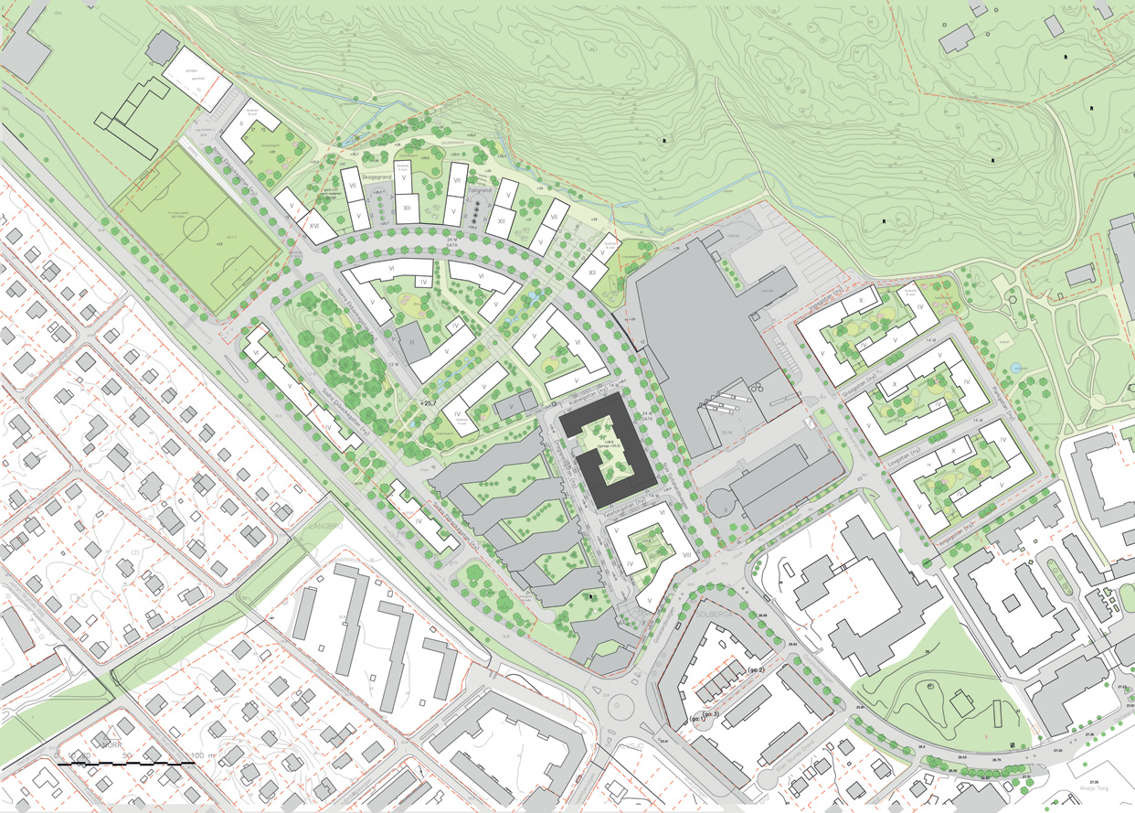 Älvsjö_Kv2_Bostäder_Situationsplan_Varg_Arkitekter