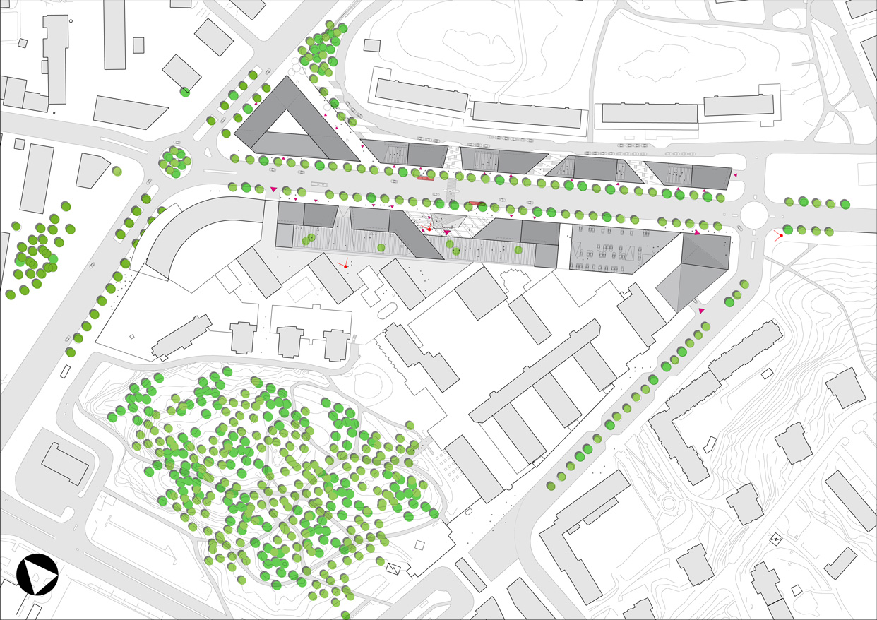 Solnavagen_solna_stockholm_sitplan_bostader_butiker_statsutveckling_varg_Arkitekter